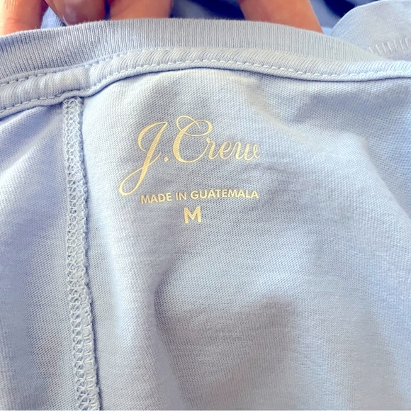 Like New J.Crew Women Short-sleeve Summer T-shirt Dress Blue size M - Picture 4 of 4